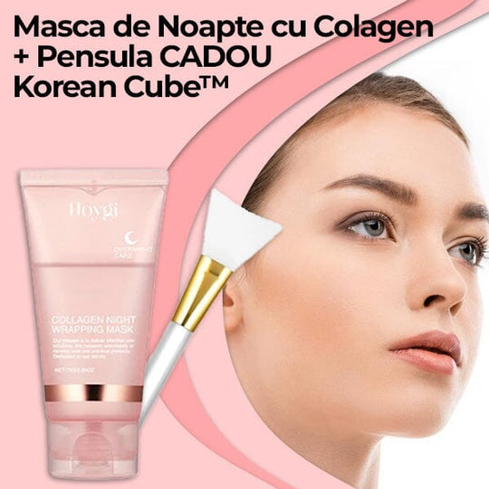 Masca de Noapte cu Colagen + Pensula CADOU Korean Cube™