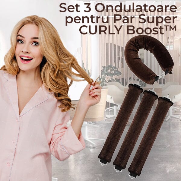 Set 3 Ondulatoare pentru Par Super CURLY Boost™